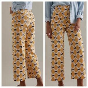 Anthropologie Maeve Colette Cropped Pants - Horse Print
